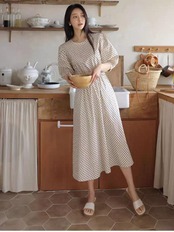 ドッド柄ワンピース_061045