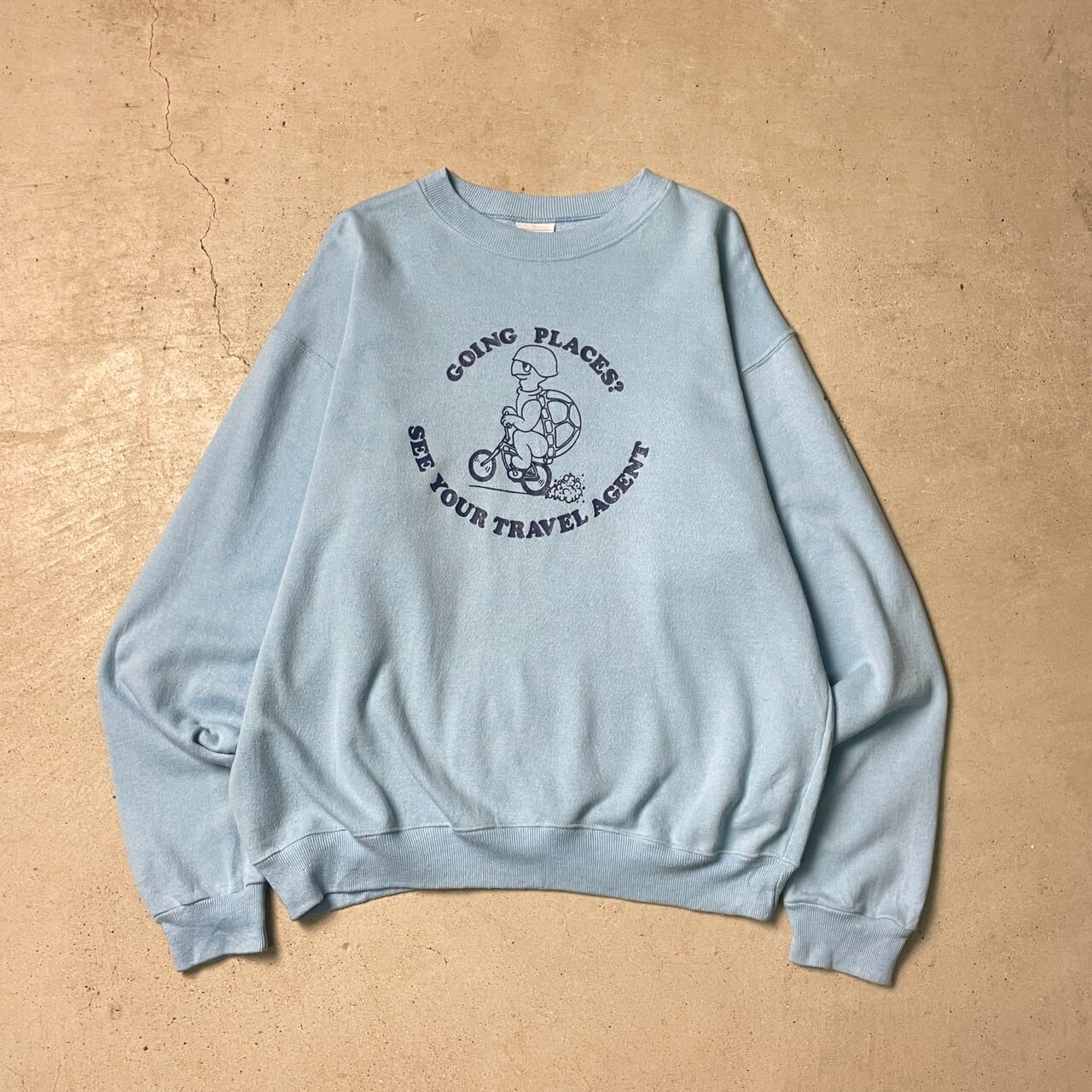 80年代 USA製 Hanes プリント スウェットシャツ 企業ロゴ メンズXL 