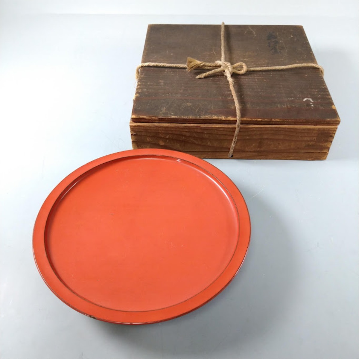 朱塗 根来塗 菓子器 菓子皿 根来盆 高台盆 丸盆 茶道具 菓子鉢 盛器 