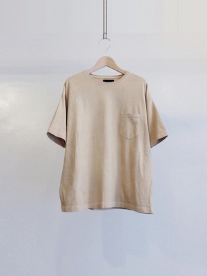 Garage.U.W HSKWKF ORGANIC DYED COFFEE(珈琲染め)TEE カフェオレベージュ S03