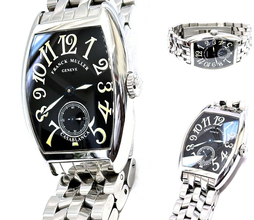 FRANCK MULLER フランクミュラー カサブランカ 7502S6 手巻き 時計 ブラック スモールセコンド メンズ ボーイズ