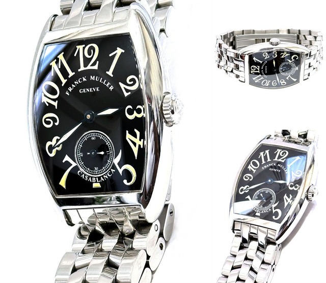 FRANCK MULLER フランクミュラー カサブランカ 7502S6 手巻き 時計 ブラック スモールセコンド メンズ ボーイズ