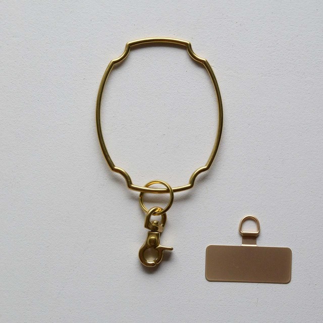 MSNOM 真鍮スマホハンドストラップ（ツヤ 丸）