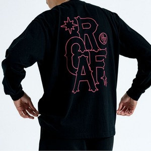 スターレタープリントアメカジロングTシャツ　1088