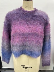 aLkaa Special Brushed Gradient Color Cropped Pullover Knit
