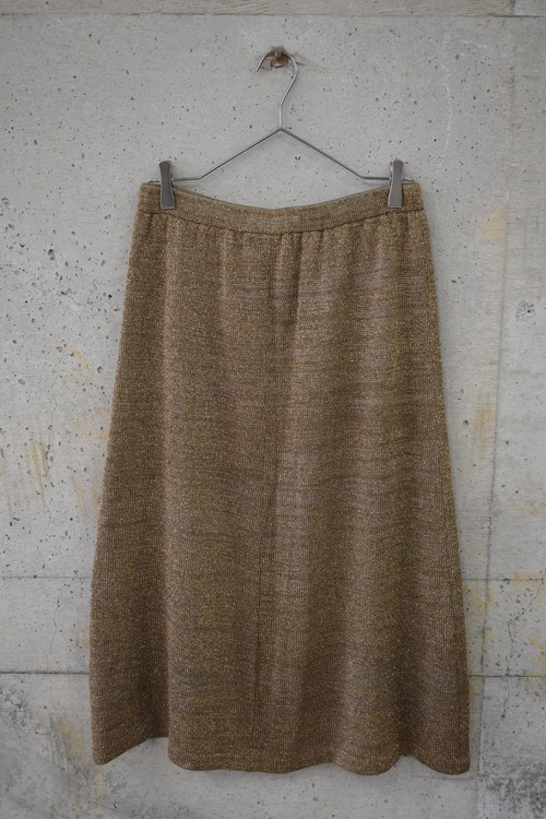Metallic knit skirt