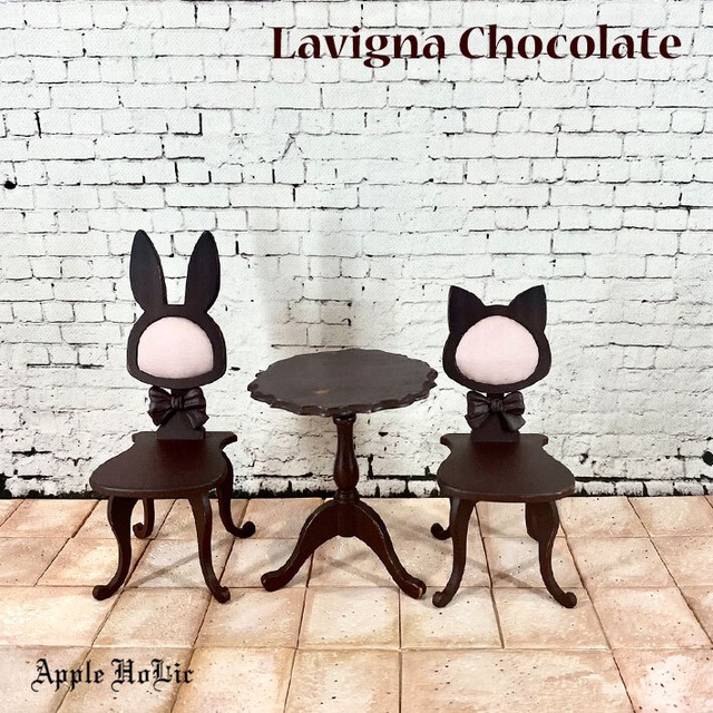 テーブル＆チェア M　Lavigna Choco Tea set M・ ラヴィーニャ チョコレート ティーセット (ミディブライス ruruko ハルモニアブルーム サイズ )