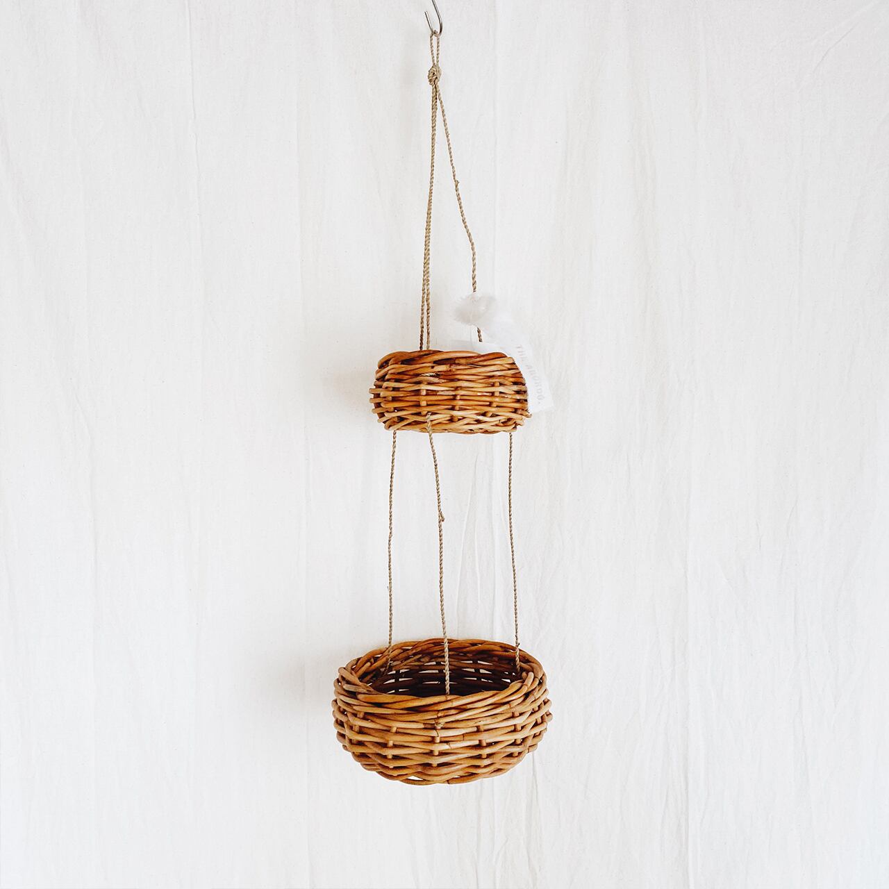 Rattan hanging basket