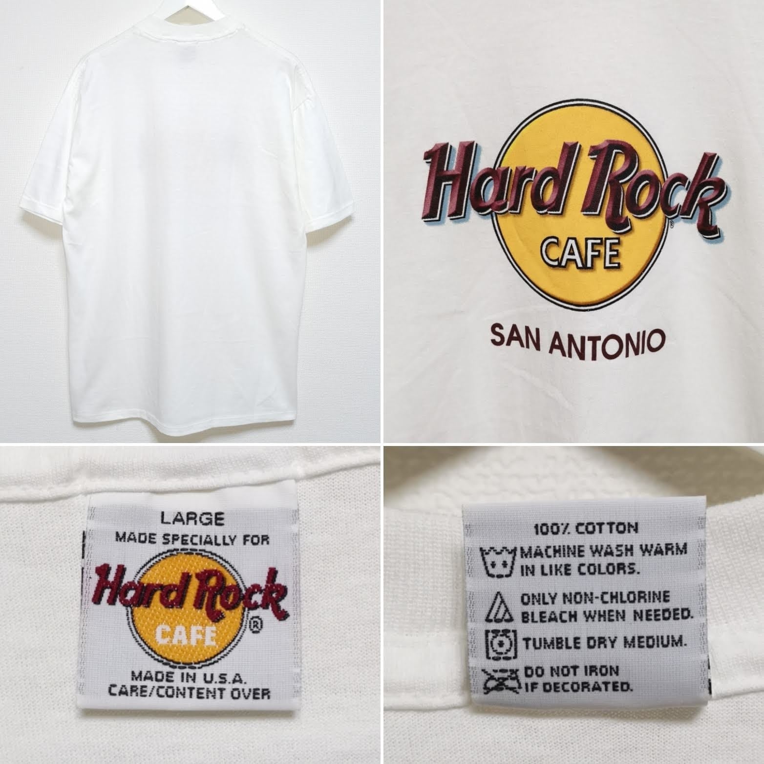 送料無料 L 90s ハードロックカフェ HARDROCK CAFE Tシャツ USA製 