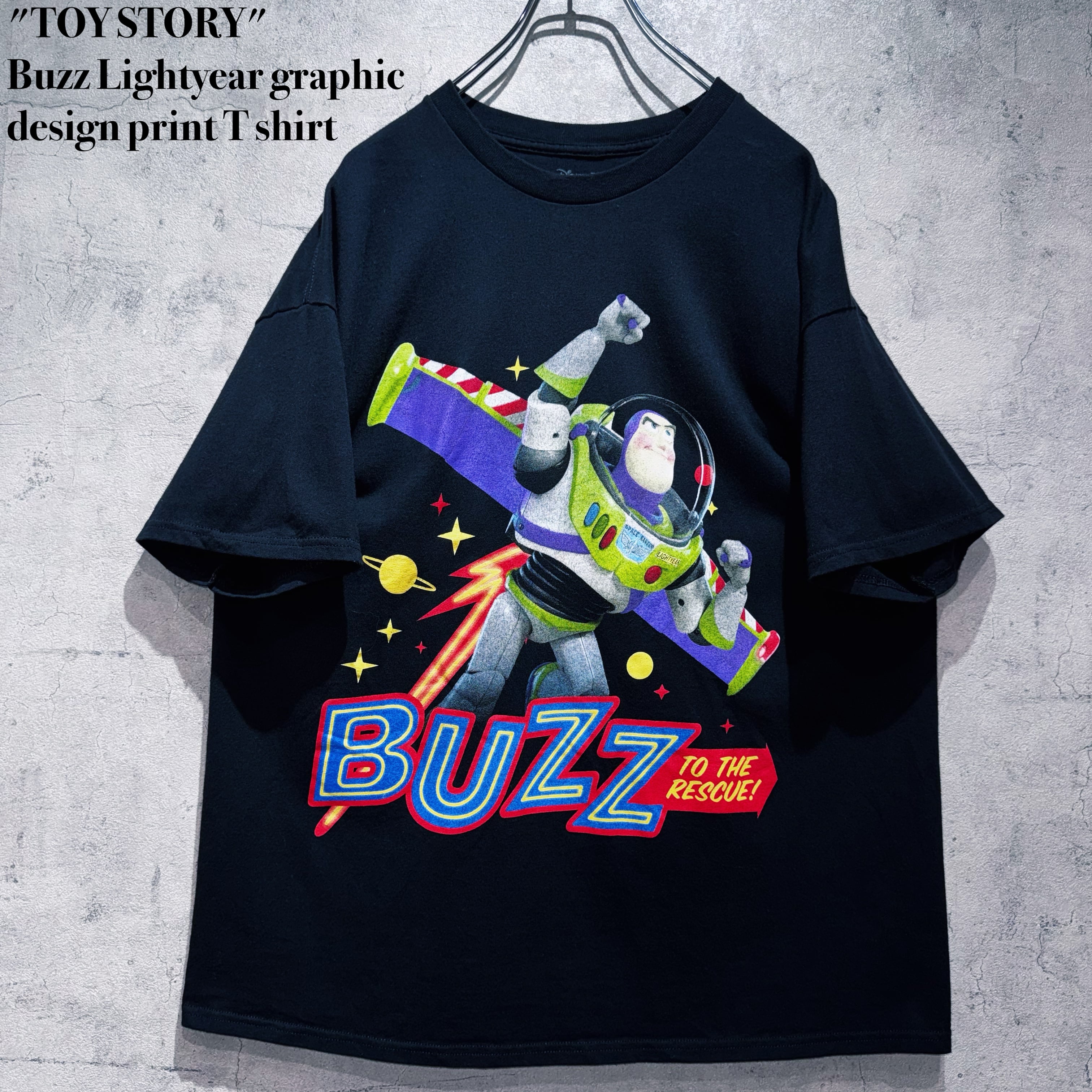 "TOY STORY"Buzz Lightyear graphic design print T shirt