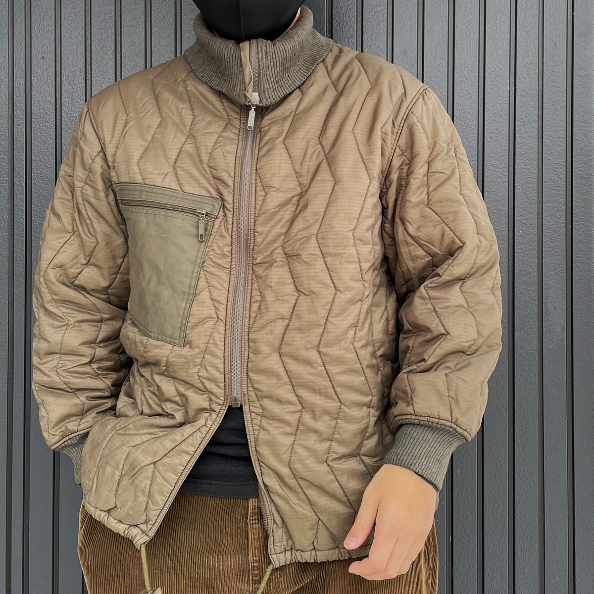 GERMAN ARMY QUILTING LINER JACKET USED ］ドイツ軍 キルティング 