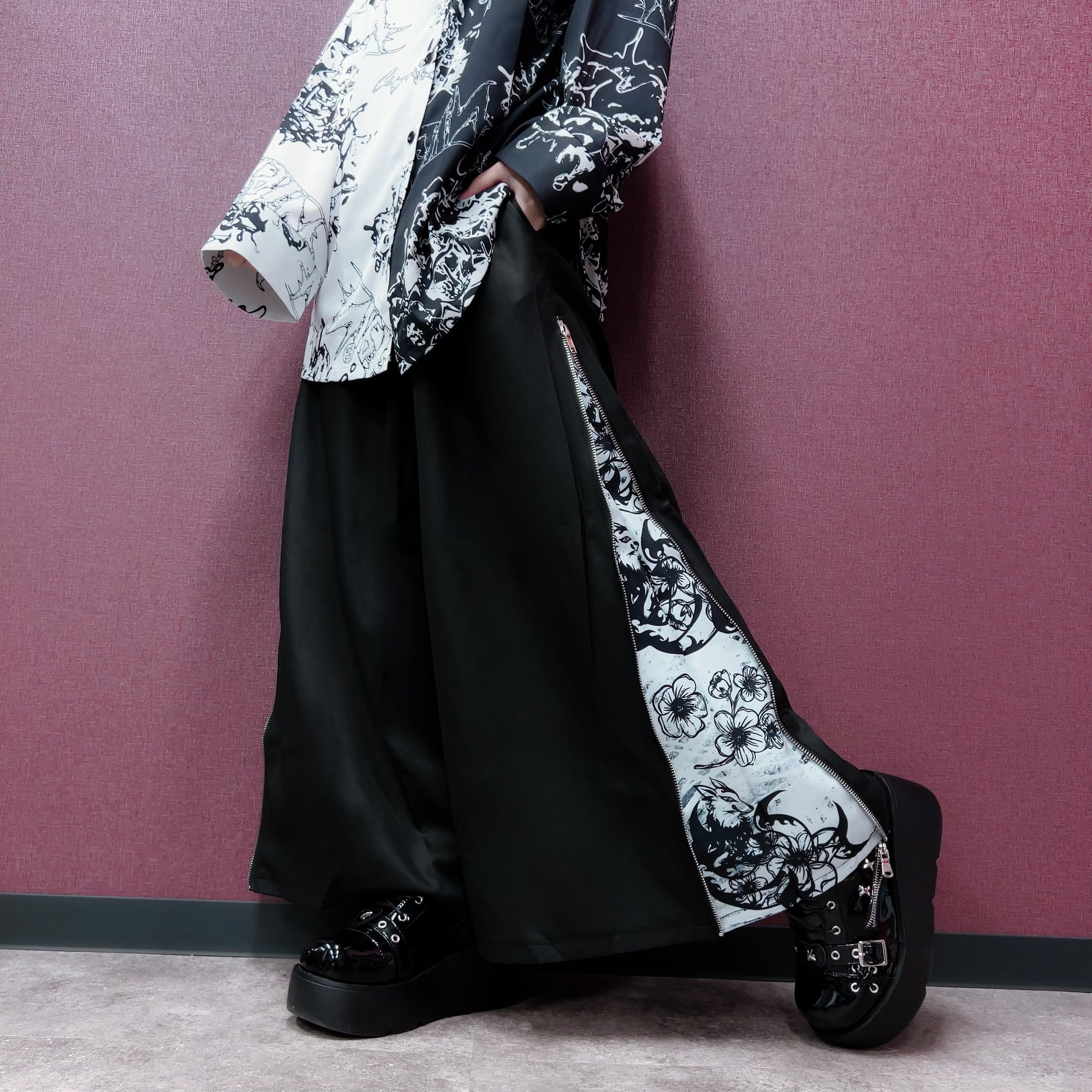 2WAY SIDE ZIP WIDE PANTS【九尾×PLUM】 | NIER CLOTHING