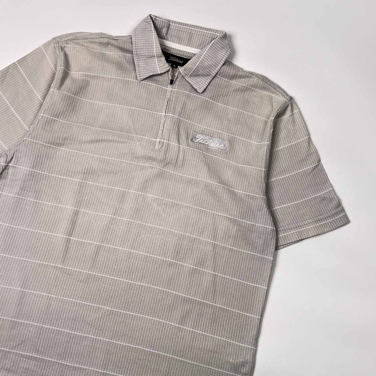 Titleist タイトリスト ボーダー ハーフジップ 半袖 ポロシャツ S/メンズ ゴルフ