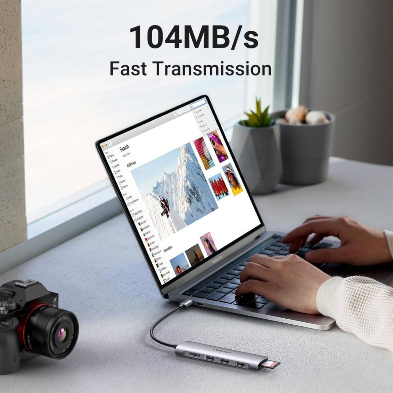 USB-Cハブ 6 in 1 USB C to HDMI 4K SD TFカードリーダー Type c マルチ変化だアダプター 3ポートUSB3.0 HUB Mac Galaxy