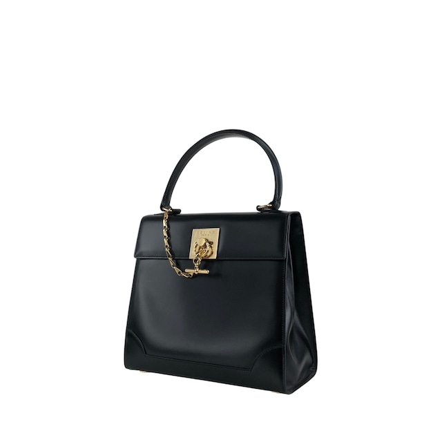 CELINE セリーヌ ショルダーバッグ ブラック ガンチーニ レザー 2way vintage ヴィンテージ オールド nifgs8