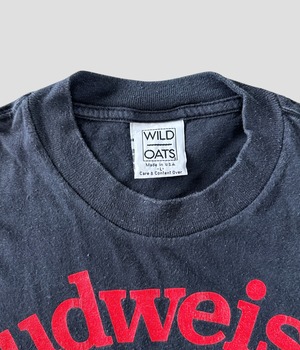 -Budweiser- Vintage 90s L Print T-shirt made in USA