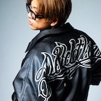 SCRIPT LOGO LEATHER VARSITY JACKET