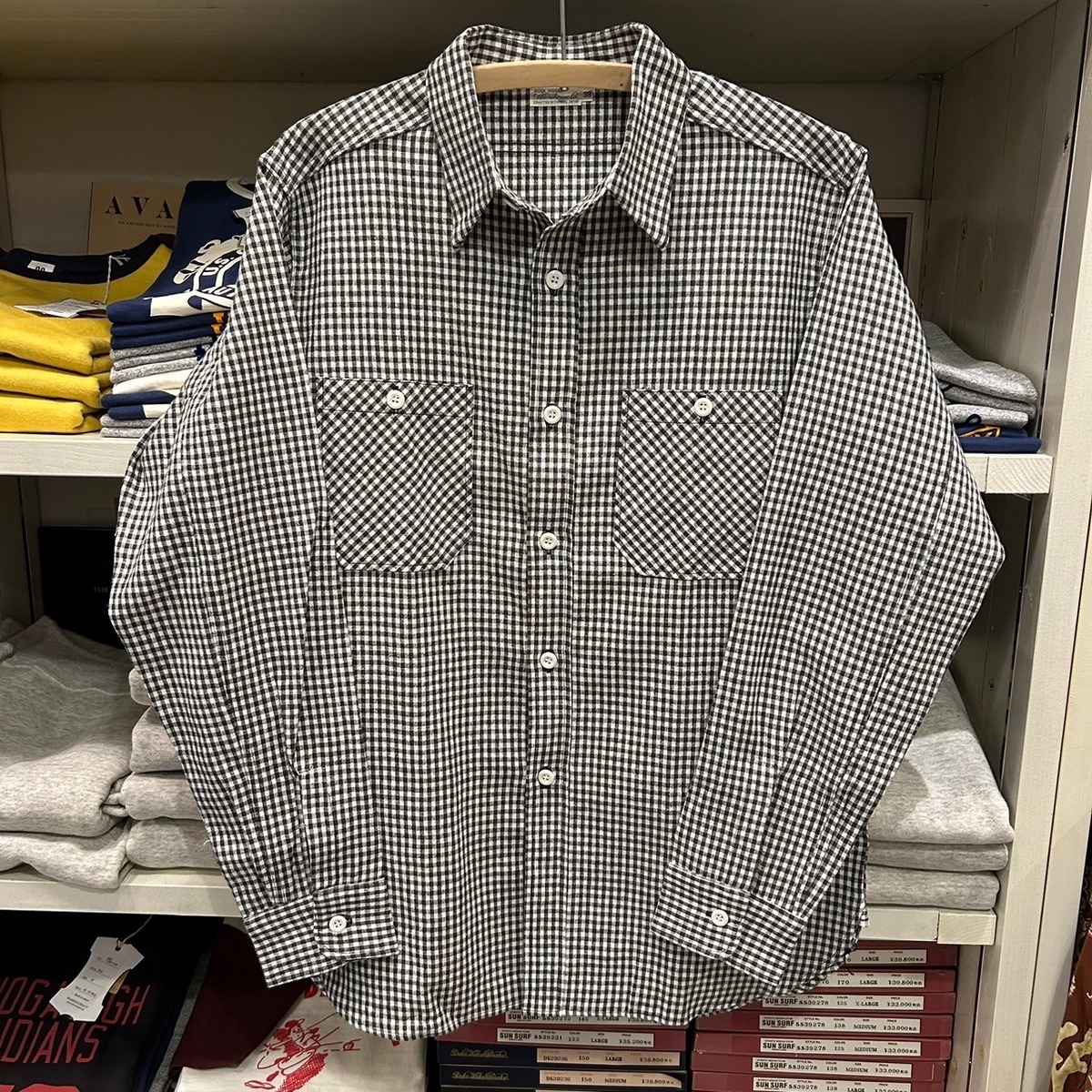 WAREHOUSE 3055 L/S CHECK WORK SHIRTS A柄（ギンガム） | union 