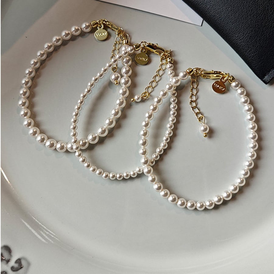 ホワイトパールブレスレット