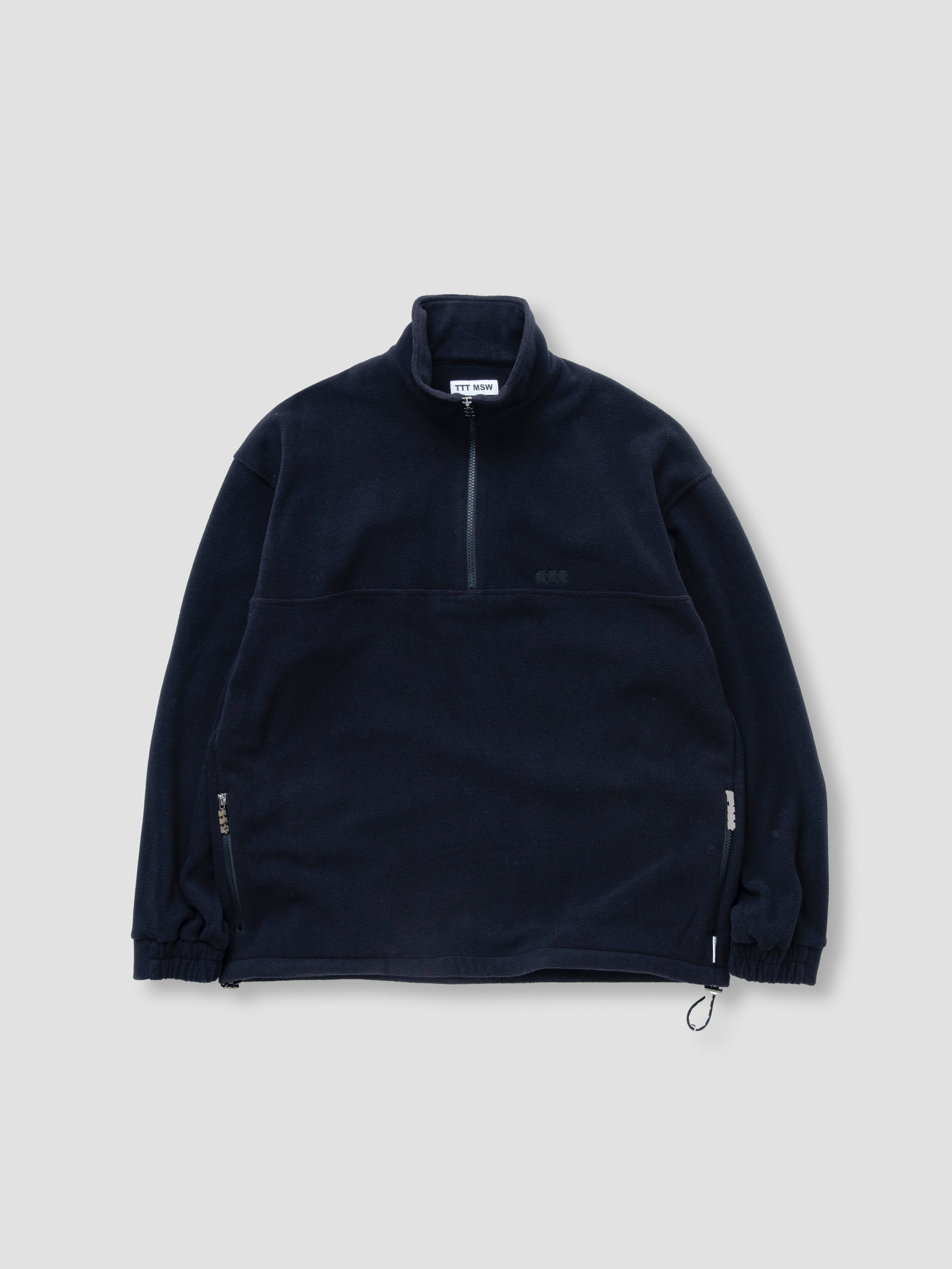 TTT MSW　Fleece pullover zipup shirt　BLACK　TTT-2023AW-JK13 | BEST PACKING  STORE