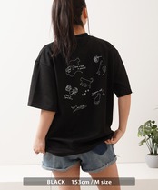 ◆ガール&ネコ フェイクスエード ルーズTee◆si-80700736