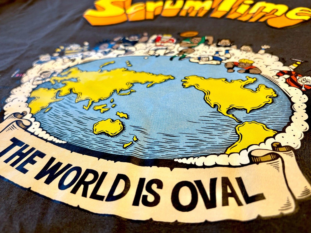 地球楕縁計画　Tシャツ　チャコール