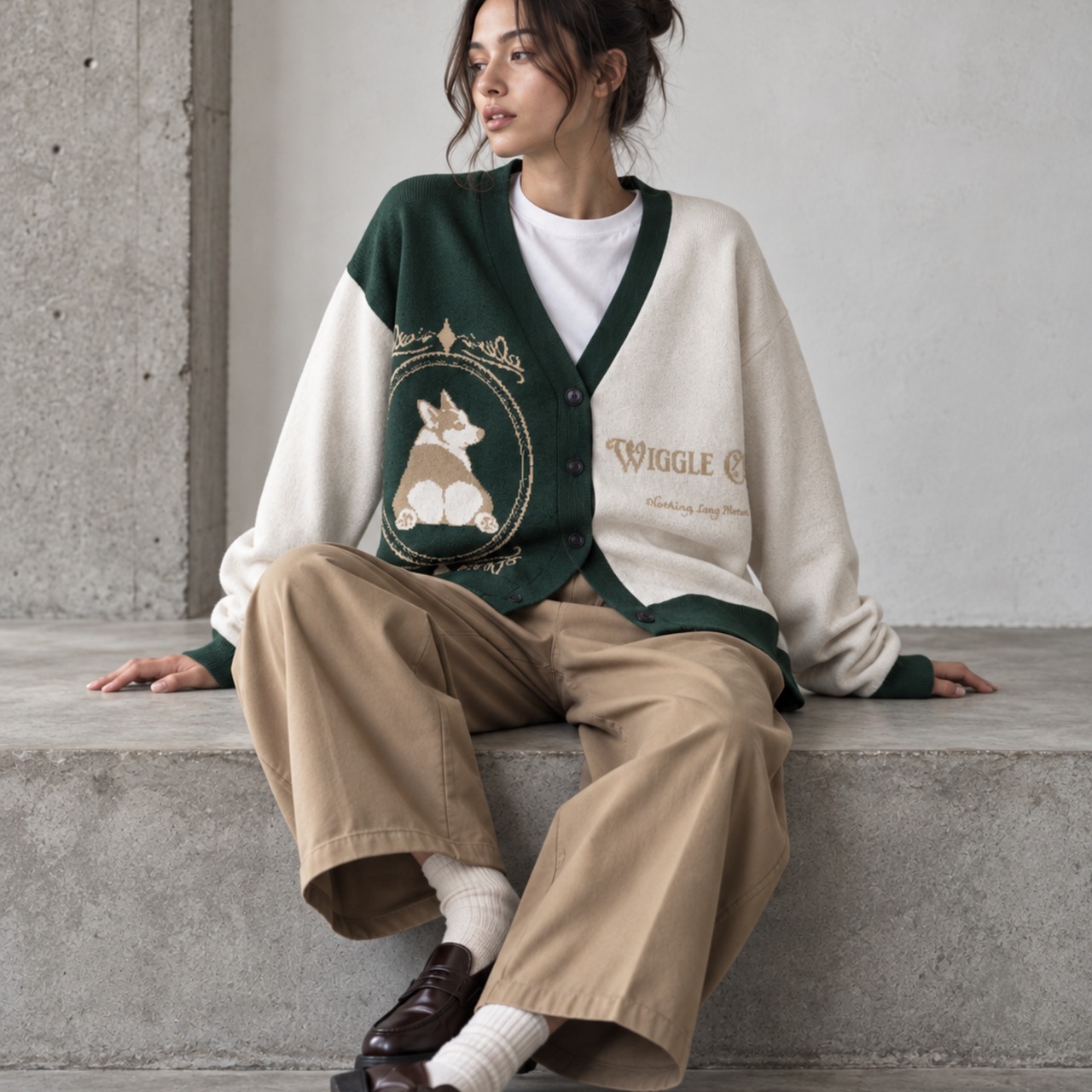 ROYAL BUM Knit Cardigan　[T0097]