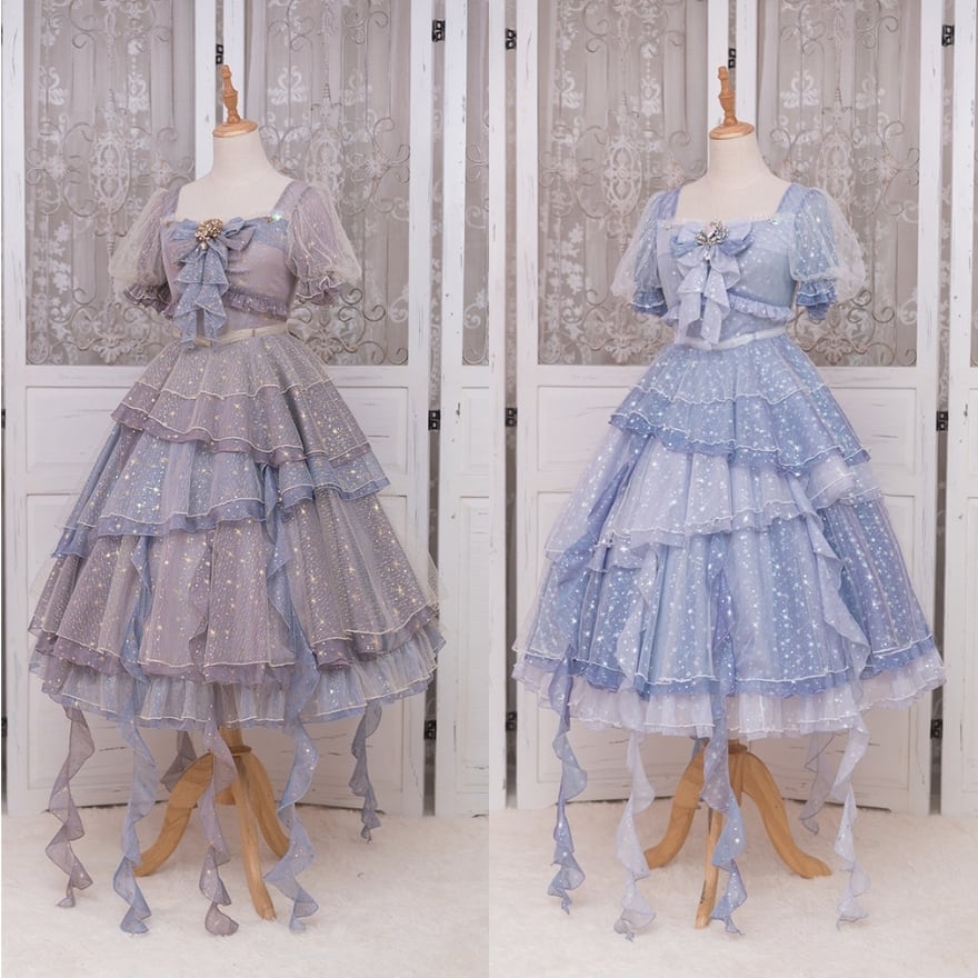 SEASONZ ドレス 魔法の風 深海少女 キラキラファントムカラー シフォン