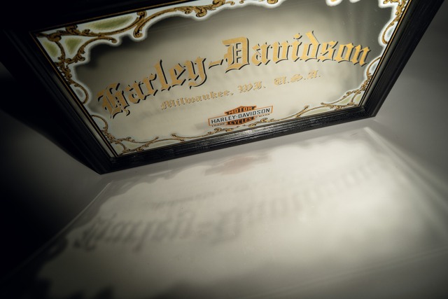 Official Harley Davidson Vintage Mirror Sign