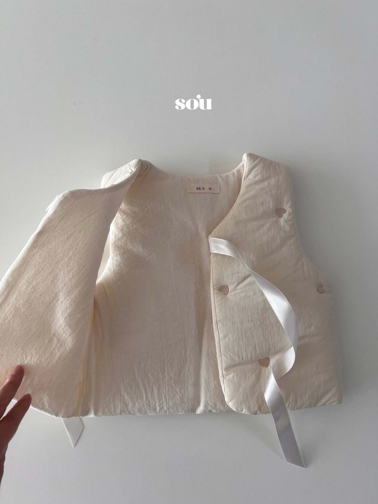 SO U［取寄］embroidery padding vest 26winter