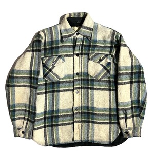 [70's]MADE IN AUSTRIA BRIARCLIFF イカリボタン CPO ウールチェックシャツ