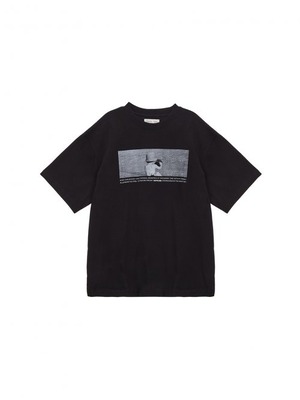 [MATIN KIM] SWIMMING PRINTING TOP IN BLACK