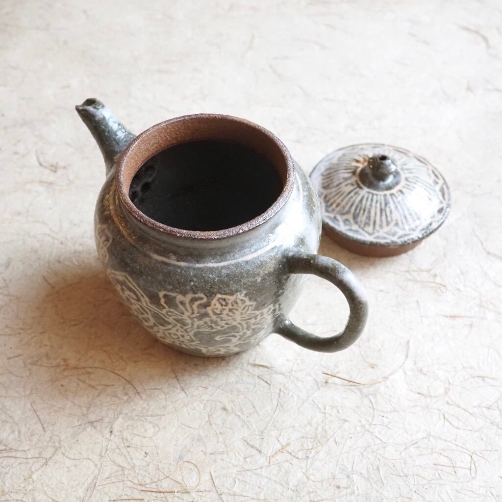 土本訓寛・久美子/象嵌 茶壺 福寿