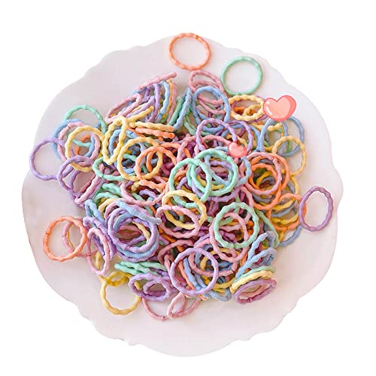 ヘアゴム 子供 女の子 カラフル 100本セット キッズ 小さめ 髪ゴム 大容量 収納ポーチ付き アクセサリー 可愛い 凹凸デザイン カラー 髪留め 髪飾り プレゼント 誕生日 飾り 金具なし ヘアアクセサリー 結びなし