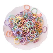 ヘアゴム 子供 女の子 カラフル 100本セット キッズ 小さめ 髪ゴム 大容量 収納ポーチ付き アクセサリー 可愛い 凹凸デザイン カラー 髪留め 髪飾り プレゼント 誕生日 飾り 金具なし ヘアアクセサリー 結びなし