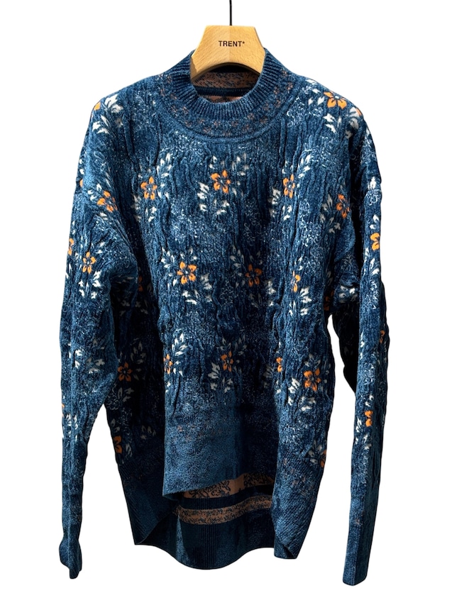 【25AW】Mame Kurogouchi マメ クロゴウチ / Floral Motif Chenille Knited Top