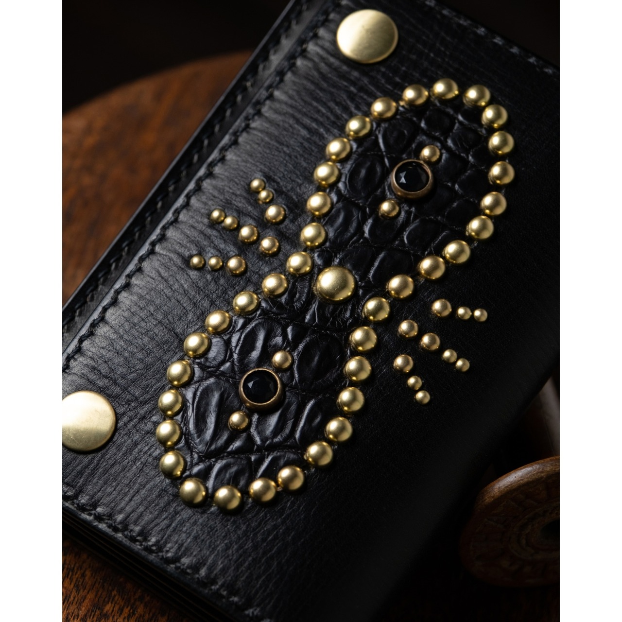 M-TRUCKER T-7 Bi-Fold Flap クロコインレイ／カスタムオーダー