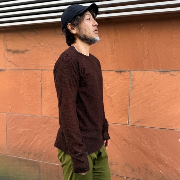 Answer4 / Alpha Direct Long Sleeve Tshirt（Brown） | 道がまっすぐ