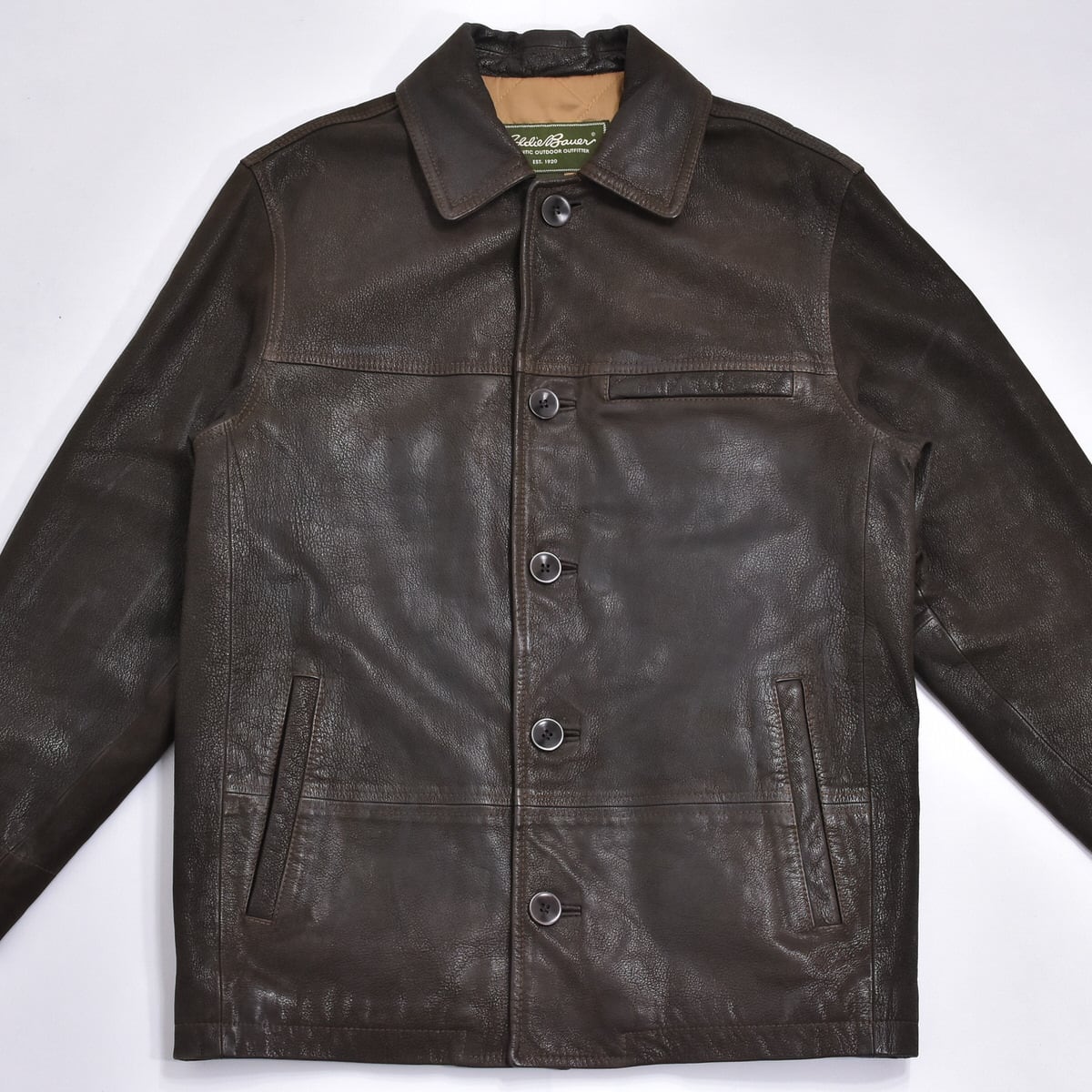 EDDIE BAUER / car coat leather jacketきんにくんメンズ