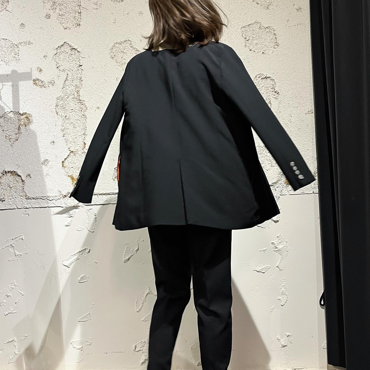 リズレイ　RISLEY risley 肩がけ配色テーラージャケット