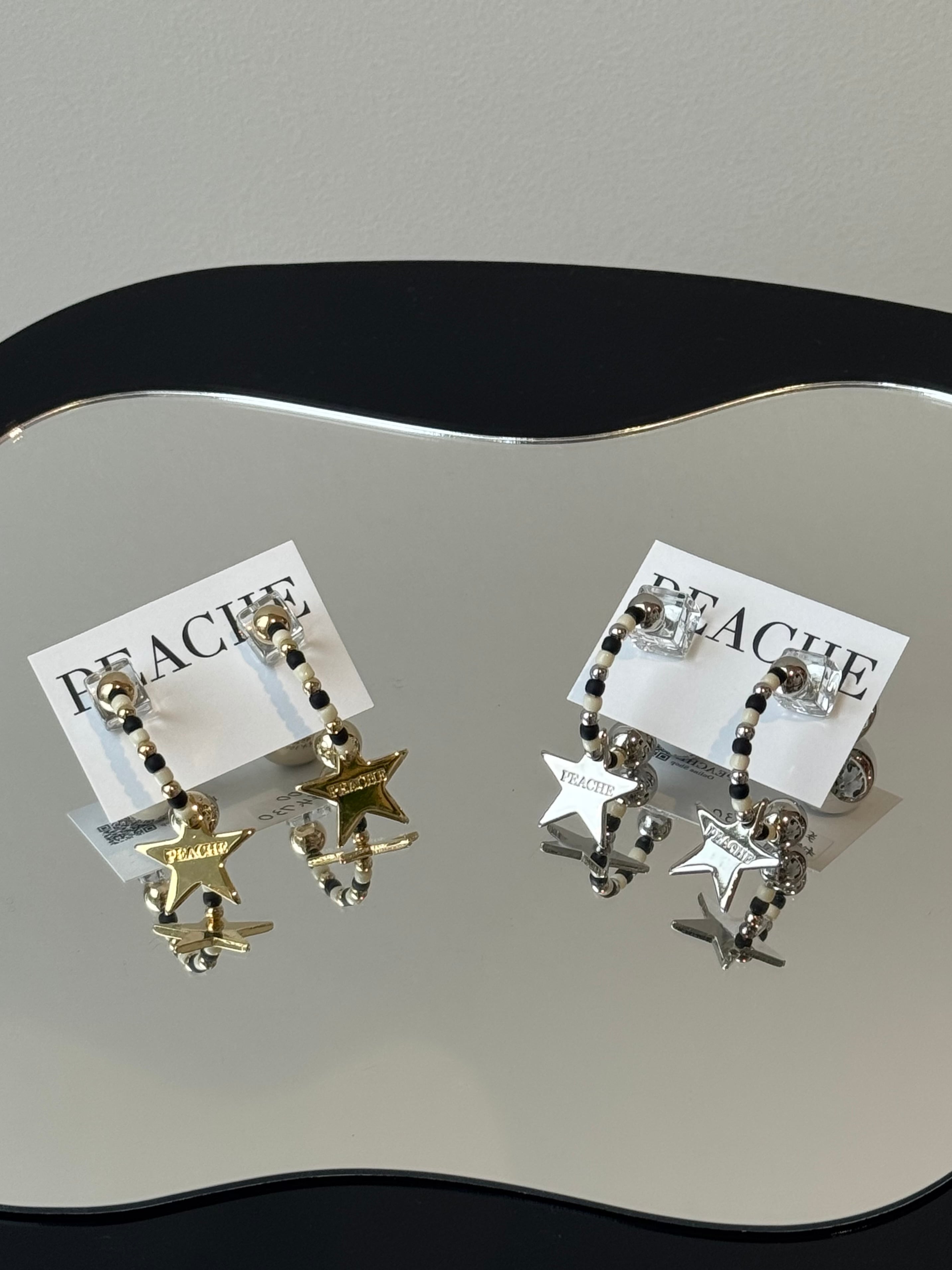 half hoop clear cube monotone star