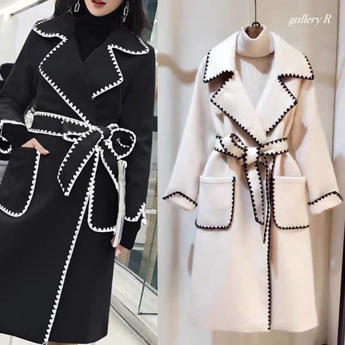 発送３月初旬　★縁取りのおしゃれな　コート★