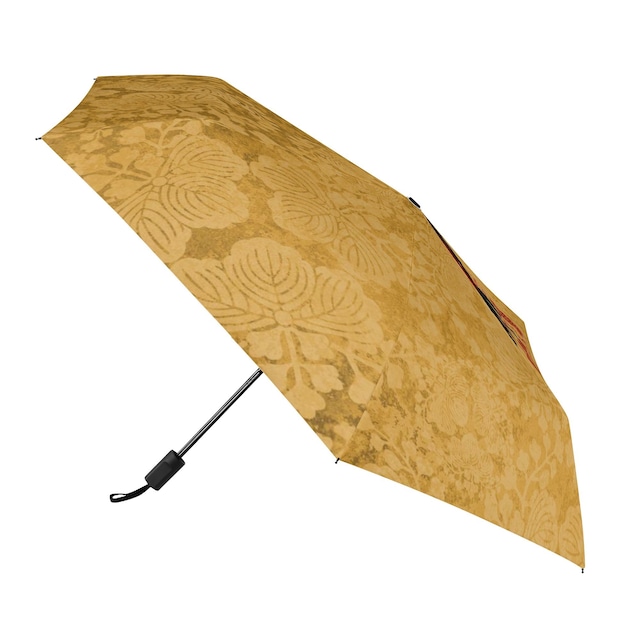 和牡丹　黄　和柄折り畳み傘