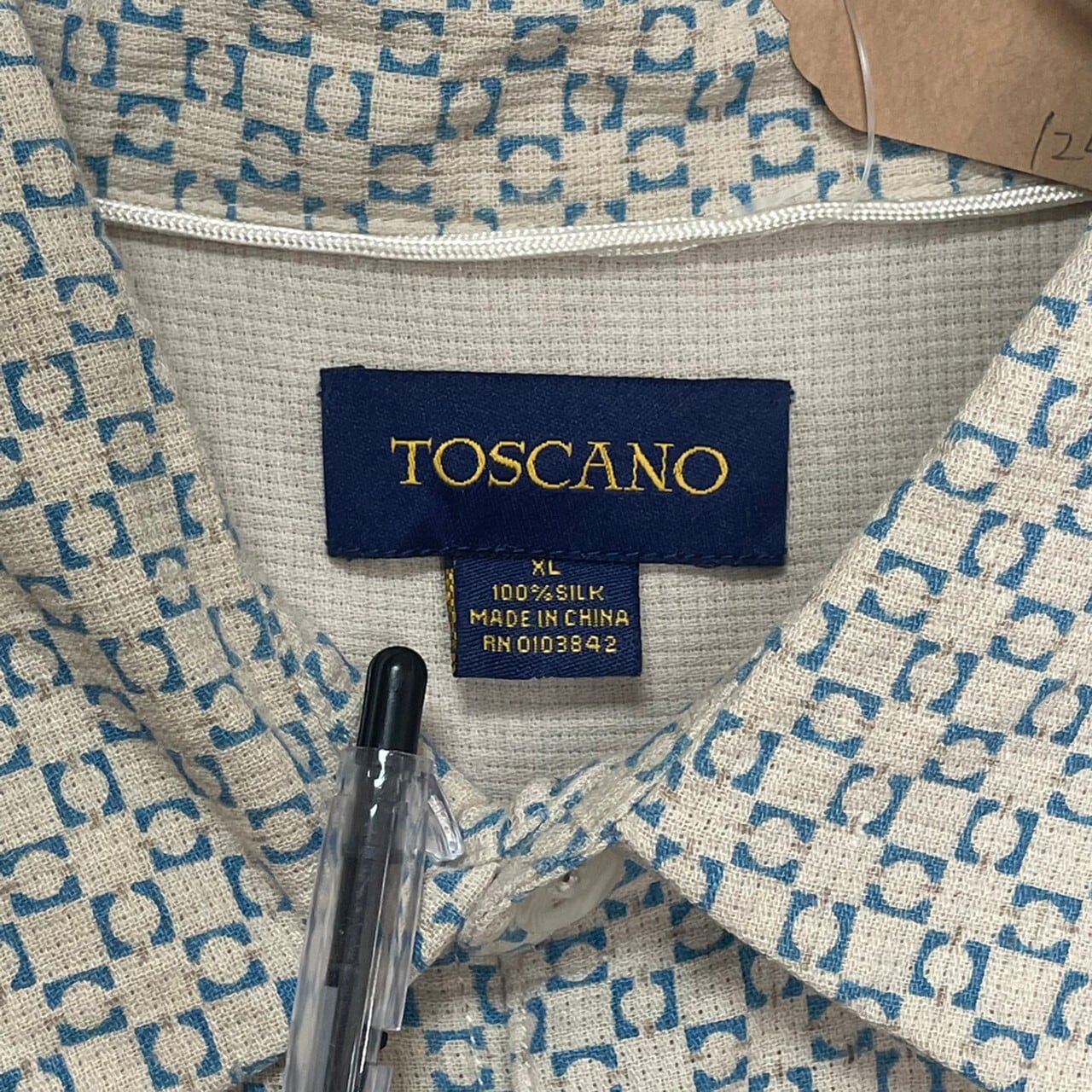TOSCANO 半袖シルクシャツ XL シルク100% 総柄 | 古着屋OLDGREEN