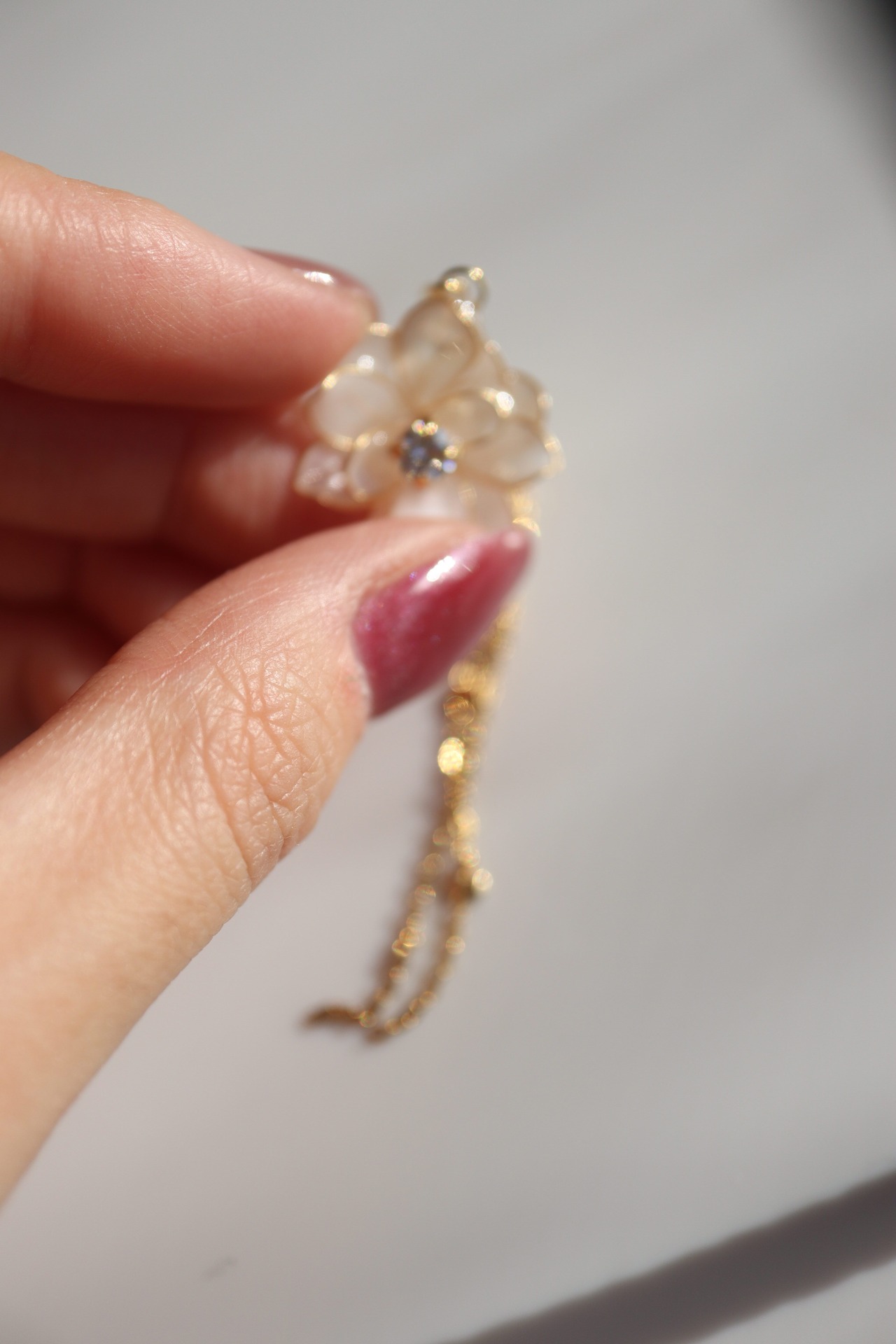 ”尊ぶ（peony dahlia）ネックレス”