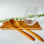 ウッドギフトセットS　マイレデザインWood Gift set S (Wood plate S / Wood spoon&fork / Glass)