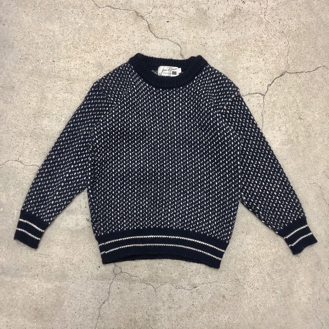 John Cooper/Birds Eye Knit Sweater England製/38(WOMEN`S 