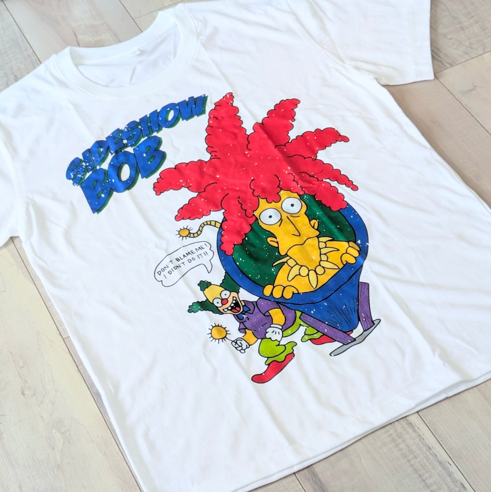 ♧【 The Simpsons（ ザ・シンプソンズ ) 】サイドショー・ボブ with クラスティ・ザ・クラウン / Tシャツ〚アメリカン雑貨 アメトイ〛
