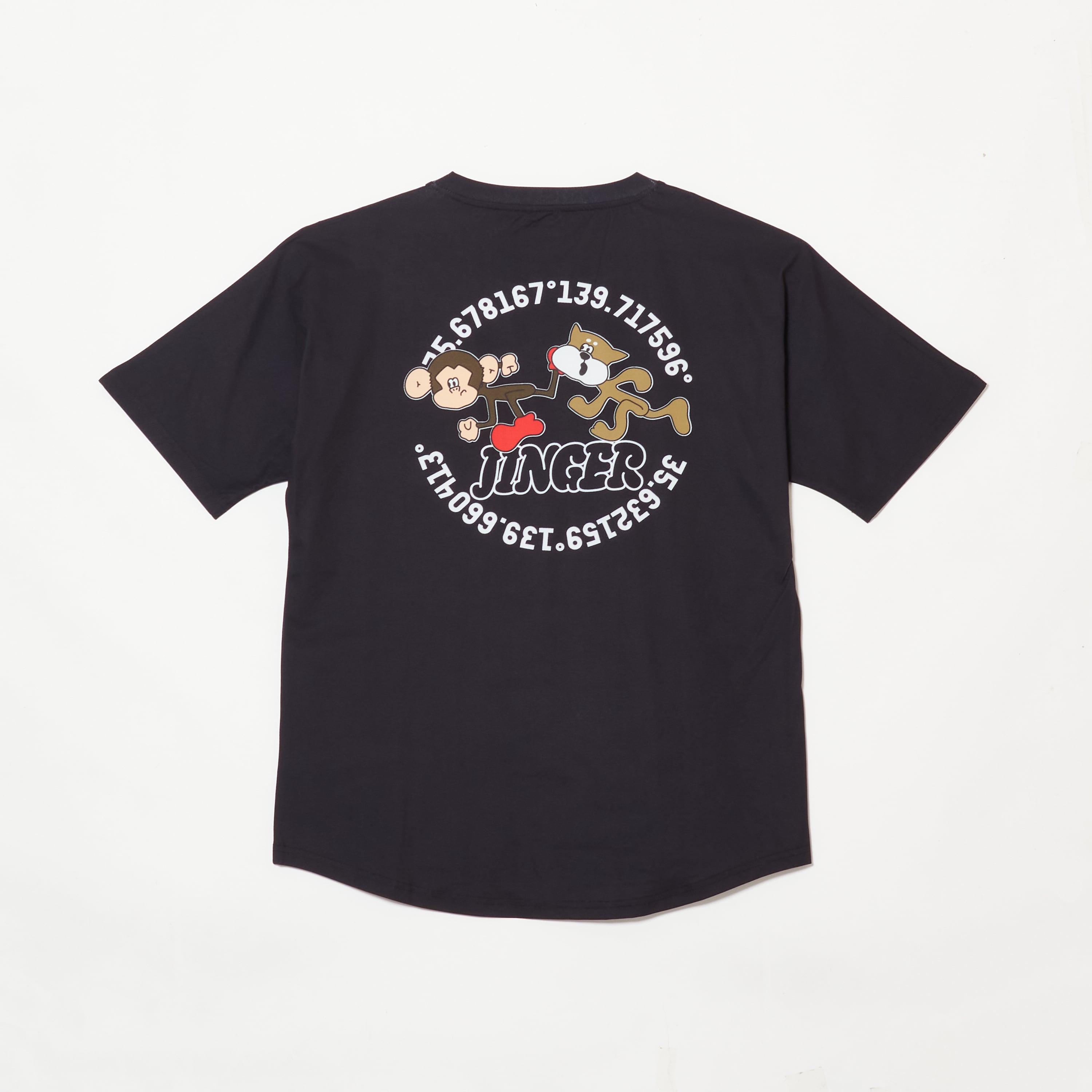 JINGER】ユニセックス ルーズフィットドルマンTシャツ【J-1053/BLK
