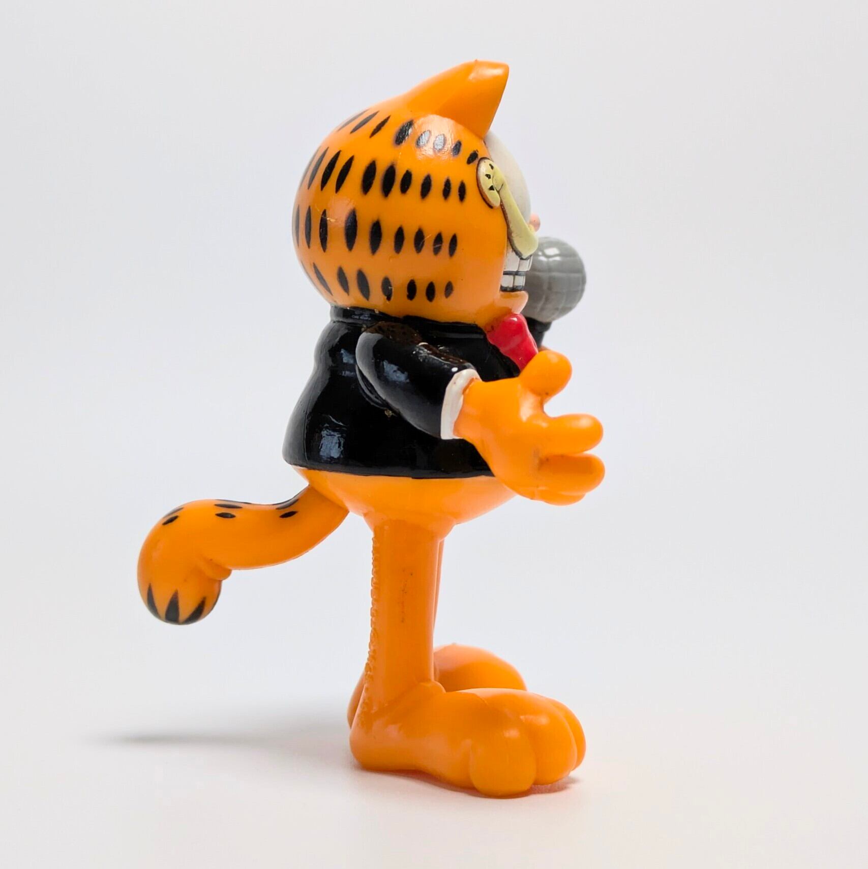 ☆VINTAGE80' 90'☆【 Garfield ( ガーフィールド ) 】 PVCフィギュア 蝶ネクタイ / マイク 〚アメリカン雑貨 アメトイ〛